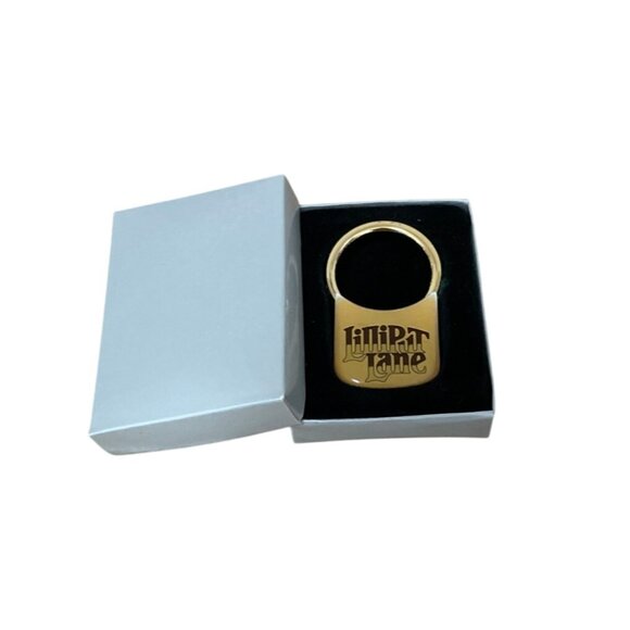 Lilliput Lane Collectible Keyring Fob With Gift Box Gold Tone Brand New - Picture 1 of 6